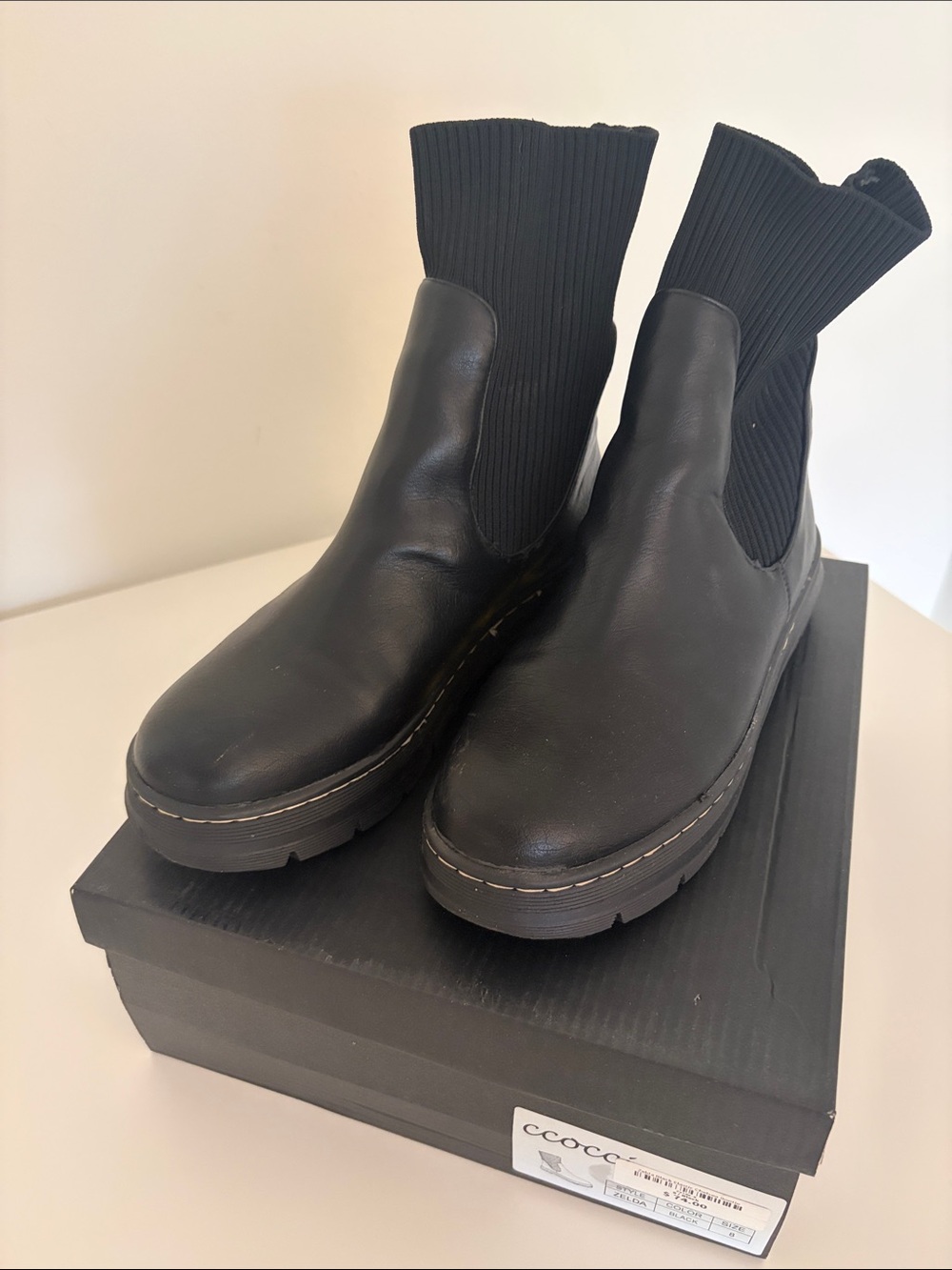 Ccocci Zelda Black Elastic Chelsea Boots
